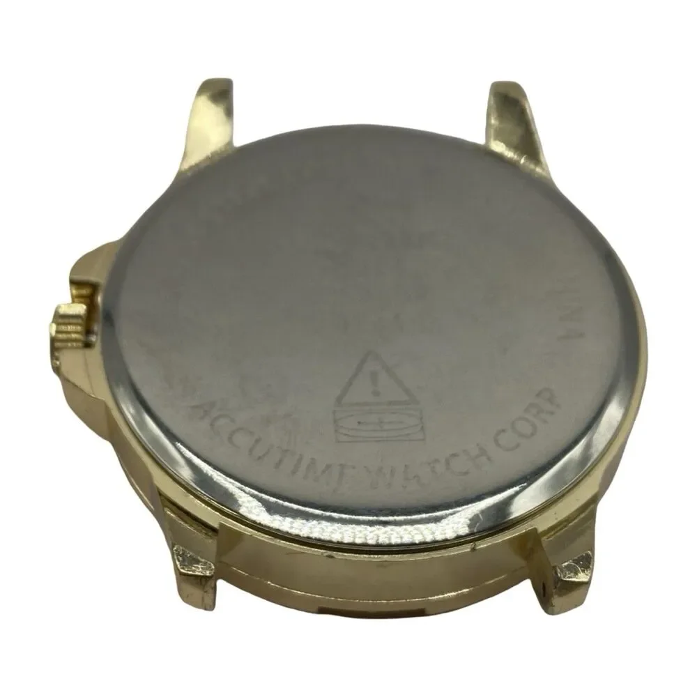 Accutime Watch Corp Men's Gold Tone Quartz Watch Running